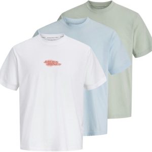 JACK&JONES – JCOFUSION SMALL FRONT BRAND 3PK MP JNR – Jongens – T-shirts