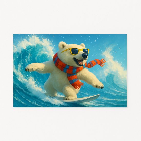 IJsbeer muurdecoratie – moderne poster – wanddecoratie modern IJsbeer muurdecoratie – moderne poster – wanddecoratie modern
