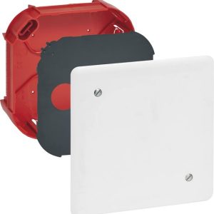 Junction Box met Deksel en Schroeven – Massief Muren – 120 x 120 x 40 mm