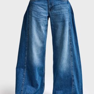 WIDE MID RISE JEANS