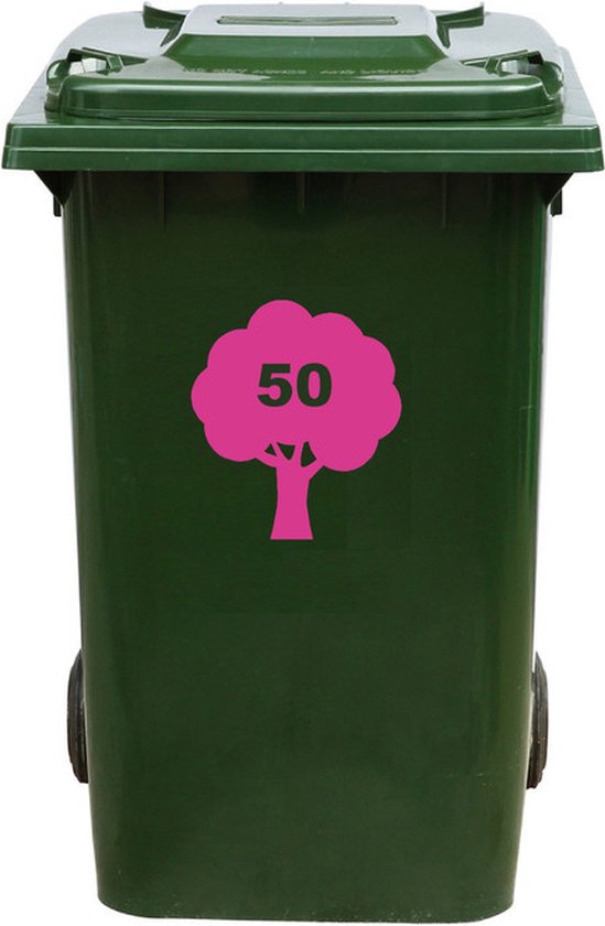 Kliko Sticker / Vuilnisbak Sticker - Boom - Nummer 50 - 16,5x18,5