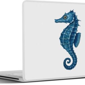 Laptop sticker – inch – Zeepaardje – Staart – Blauw – Laptopstickers – Laptop skin – Cover