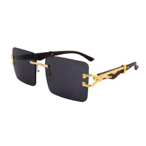 KIMU® Zonnebril Panter Rechthoek – Goud Montuur – Zwarte Glazen – Volwassenen Kunststof Luxe Luipaard Cheetah Mode Miljonair Rijkdom Festival KIMU® Zonnebril Panter Rechthoek – Goud Montuur – Zwarte Glazen – Volwassenen Kunststof Luxe Luipaard Cheetah Mode Miljonair Rijkdom Festival