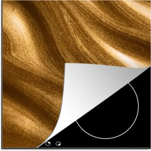 KitchenYeah® Inductie beschermer 78×78 cm – Gouden verf – Kookplaataccessoires – Afdekplaat voor kookplaat – Inductiebeschermer – Inductiemat – Inductieplaat mat