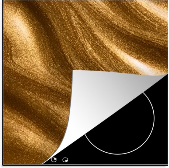 KitchenYeah® Inductie beschermer 78x78 cm - Gouden verf - Kookplaataccessoires - Afdekplaat voor kookplaat - Inductiebeschermer - Inductiemat - Inductieplaat mat