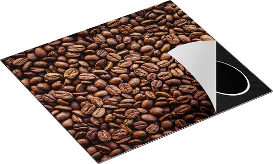 Chefcare Inductie Beschermer Bruine Koffiebonen - 59x52 cm - Afdekplaat Inductie - Kookplaat Beschermer - Inductie Mat
