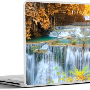 Laptop sticker – inch – Waterval – Herfst – Bomen – Bruin – Water
