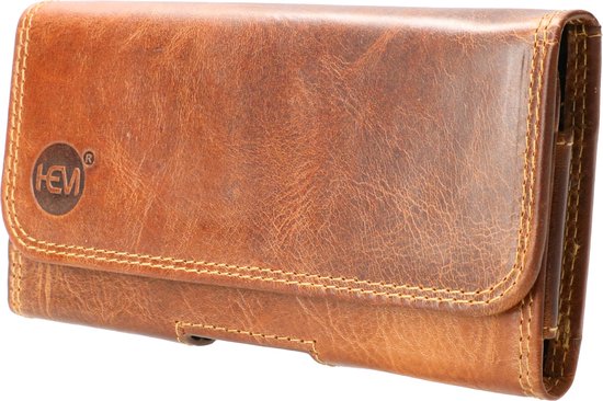 (Rund) Leer Broekriem Hoesje - 149 75 18 - Universeel Broekriem Telefoonhoesje