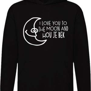 I love you to the moon and hou je bek Hoodie – unisex – Grappig – sarcastisch – humor – liefde – maan – trui I love you to the moon and hou je bek Hoodie – unisex – Grappig – sarcastisch – humor – liefde – maan – trui