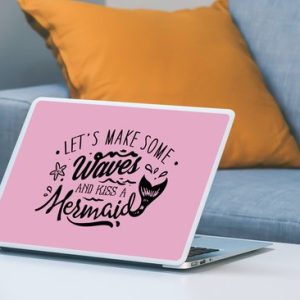 Laptop sticker – inch – Zeemeerminnenstaart – Spreuken – Roze – Laptopstickers – Laptop skin – Cover