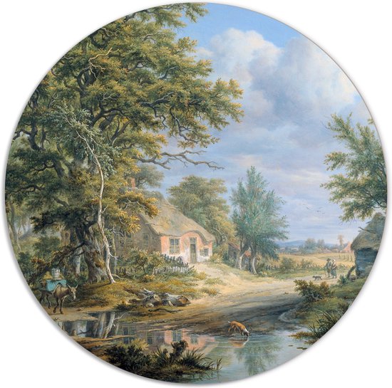 - Muurcirkel - Stilleven met - Ø - Dibond - Rond - Bloemen en - rond