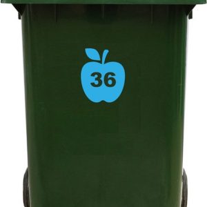 Kliko Sticker / Vuilnisbak Sticker – Appel – Nummer 36 – 16,5×20
