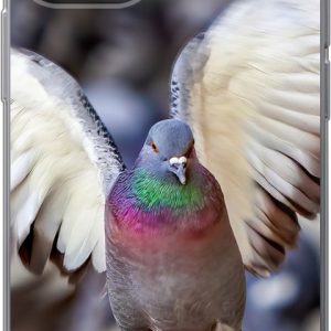 Telefoonhoesje hoesje – Close-up van een opvliegende duif – Siliconen Telefoonhoesje Telefoonhoesje hoesje – Close-up van een opvliegende duif – Siliconen Telefoonhoesje