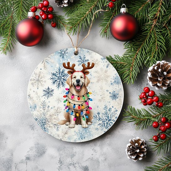 Kerstboom hanger Flat-Coated Retriever – Met Naam – Unieke Kerstdecoratie