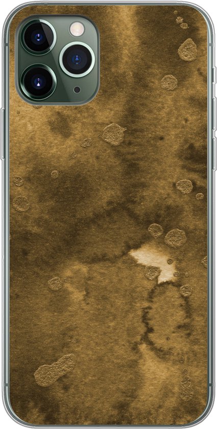 Telefoonhoesje hoesje - Goud - Verf - Abstract - Siliconen Telefoonhoesje