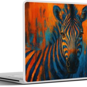 Laptop sticker – inch – Zebra – Abstract – Blauw – Laptopstickers – Laptop skin – Cover