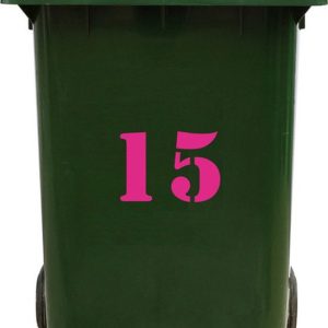 Kliko Sticker / Vuilnisbak Sticker – Nummer 15 – 15,7 25