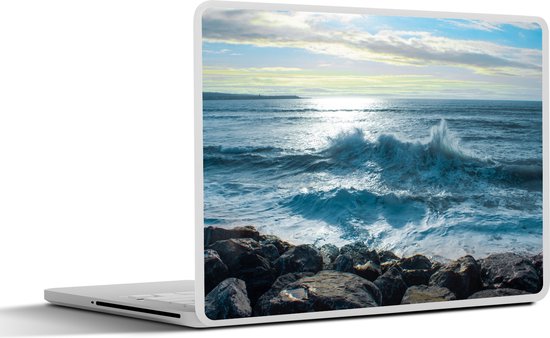 Laptop sticker - inch - Zee - Stenen - Zon - Laptopstickers - Laptop skin - Cover