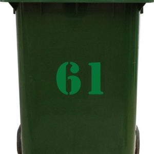Kliko Sticker / Vuilnisbak Sticker – Nummer 61 – 15,7 25 Kliko Sticker / Vuilnisbak Sticker – Nummer 61 – 15,7 25