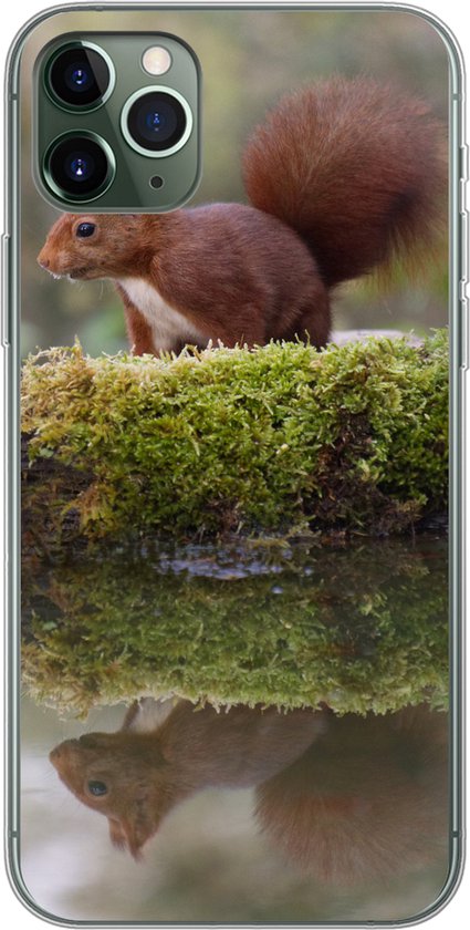 Telefoonhoesje hoesje - Bosdieren - Water - Mos - Siliconen Telefoonhoesje