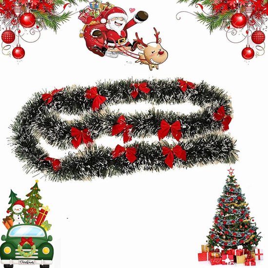 Kerstdecoratie Slinger – Kerstkrans Guirlande – Feestelijke Versiering – Duurzaam Herbruikbaar Materiaal – Lichtgewicht Ontwerp – Multicolor
