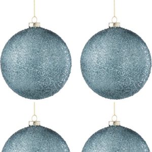 J-Line kerstbal Parels – doos van 4