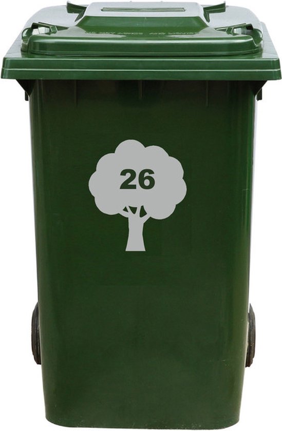 Kliko Sticker / Vuilnisbak Sticker - Boom - Nummer 26 - 16,5x18,5