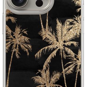 Casimoda® hoesje – Geschikt voor iPhone 15 Pro – Palmbomen – Shockproof case – Extra sterk – TPU/acryl – Goudkleurig, Transparant Casimoda® hoesje – Geschikt voor iPhone 15 Pro – Palmbomen – Shockproof case – Extra sterk – TPU/acryl – Goudkleurig, Transparant