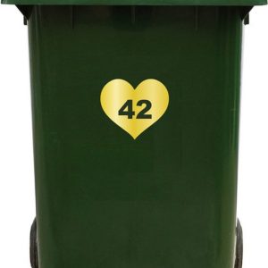 Kliko Sticker / Vuilnisbak Sticker – Hart – Nummer 42 – 18,5×16,5 Kliko Sticker / Vuilnisbak Sticker – Hart – Nummer 42 – 18,5×16,5