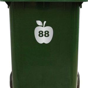 Kliko Sticker / Vuilnisbak Sticker – Appel – Nummer 88 – 16,5×20