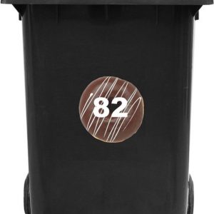 Kliko Sticker / Vuilnisbak Sticker – 16.5×16.5 – HUISNUMMER 82 Kliko Sticker / Vuilnisbak Sticker – 16.5×16.5 – HUISNUMMER 82