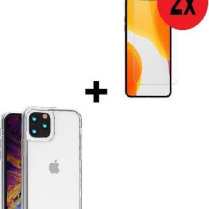 Geschikt voor iPhone 12 Hoesje – 12 Screenprotector – 12 Hoesje Transparant Backcover Hard Case + 2x Screenprotector Geschikt voor iPhone 12 Hoesje – 12 Screenprotector – 12 Hoesje Transparant Backcover Hard Case + 2x Screenprotector