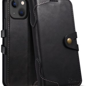 Mobiq – Vintage Lederen Wallet Hoesje iPhone 14 Plus Mobiq – Vintage Lederen Wallet Hoesje iPhone 14 Plus