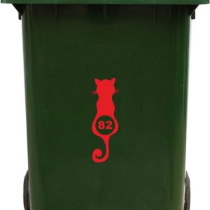 Kliko Sticker / Vuilnisbak Sticker – Kat – Nummer 82 – 23×8