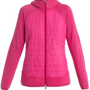 Icebreaker Quantum Hybride Jas dames roze Icebreaker Quantum Hybride Jas dames roze