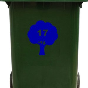 Kliko Sticker / Vuilnisbak Sticker – Boom – Nummer 17 – 16,5×18,5 Kliko Sticker / Vuilnisbak Sticker – Boom – Nummer 17 – 16,5×18,5