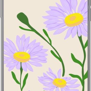 Hoesje – Bloem – Paars – Minimalisme – Siliconen Hoesje – Bloem – Paars – Minimalisme – Siliconen
