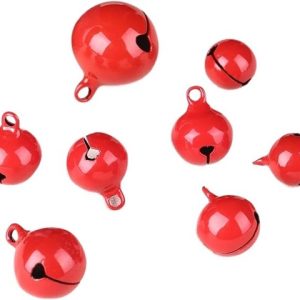 Knutselbelletjes – Koperen Hangers – Kerstdecoratie Maken – Melodieus Geluid – 30 Stuks – Rood