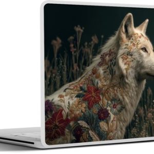 Laptop sticker – inch – Wolf – Bloemen – Natuur – Laptopstickers – Laptop skin – Cover Laptop sticker – inch – Wolf – Bloemen – Natuur – Laptopstickers – Laptop skin – Cover