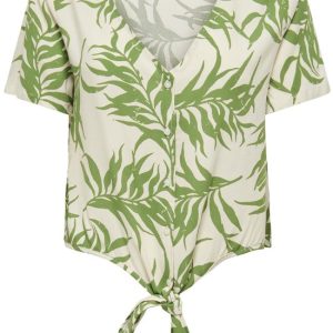 – JDYSEZEN LIFE S/S KNOT SHIRT WVN – Dames