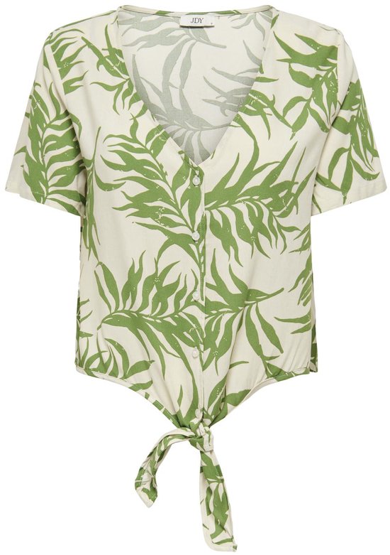 - JDYSEZEN LIFE S/S KNOT SHIRT WVN - Dames