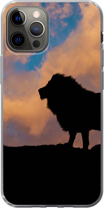 Telefoonhoesje hoesje - Leeuw - Zonsondergang - Wild - Siliconen Telefoonhoesje