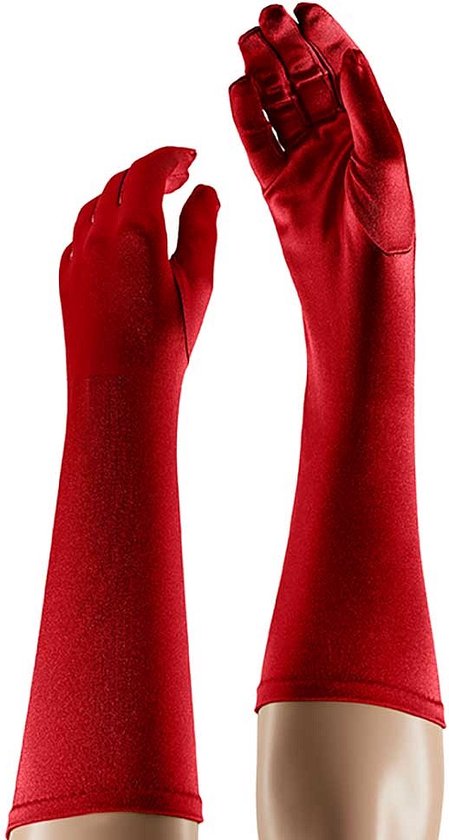 Lange handschoenen satijn 40 one