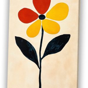 Abstracte kleurrijke bloem schilderij – Bloem – Schilderij op canvas – canvas Abstracte kleurrijke bloem schilderij – Bloem – Schilderij op canvas – canvas