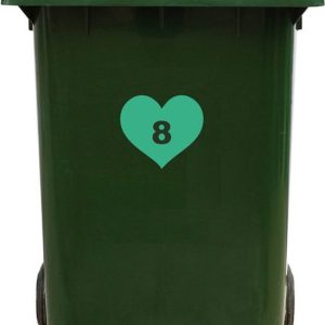 Kliko Sticker / Vuilnisbak Sticker – Hart – Nummer 8 – 18,5×16,5 Kliko Sticker / Vuilnisbak Sticker – Hart – Nummer 8 – 18,5×16,5