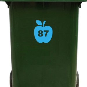 Kliko Sticker / Vuilnisbak Sticker – Appel – Nummer 87 – 16,5×20