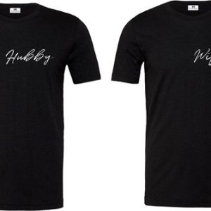 T-shirt set koppel goals-Hubby en Wifey-Zwart-Maat S T-shirt set koppel goals-Hubby en Wifey-Zwart-Maat S
