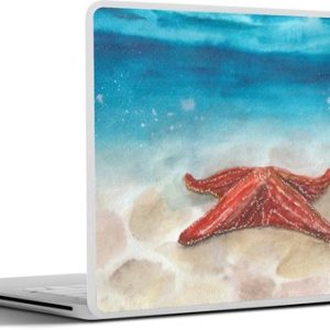 Laptop sticker – inch – Zee – Waterverf – Zeester