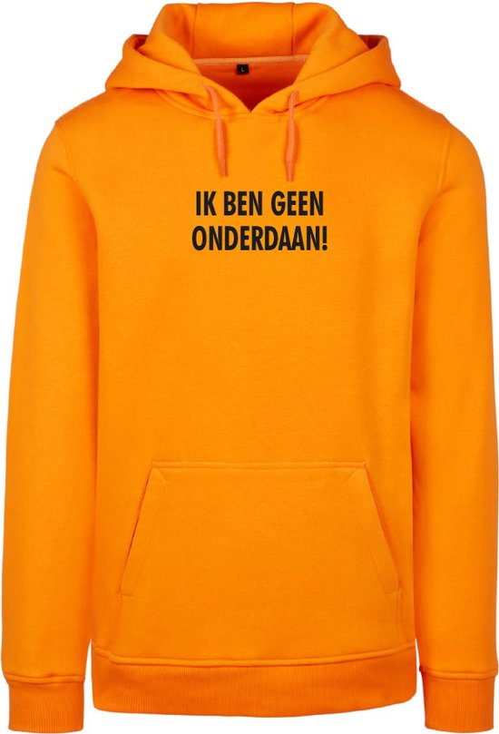 Hoodie oranje XXL - Ik ben geen onderdaan - soBAD. - Koningsdag - Oranje hoodie dames - Oranje hoodie heren - Unisex - Regular fit