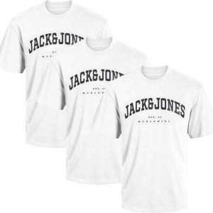 Jack & Jones Heren t-shirt 3 pack Caleb Varsity Jack & Jones Heren t-shirt 3 pack Caleb Varsity